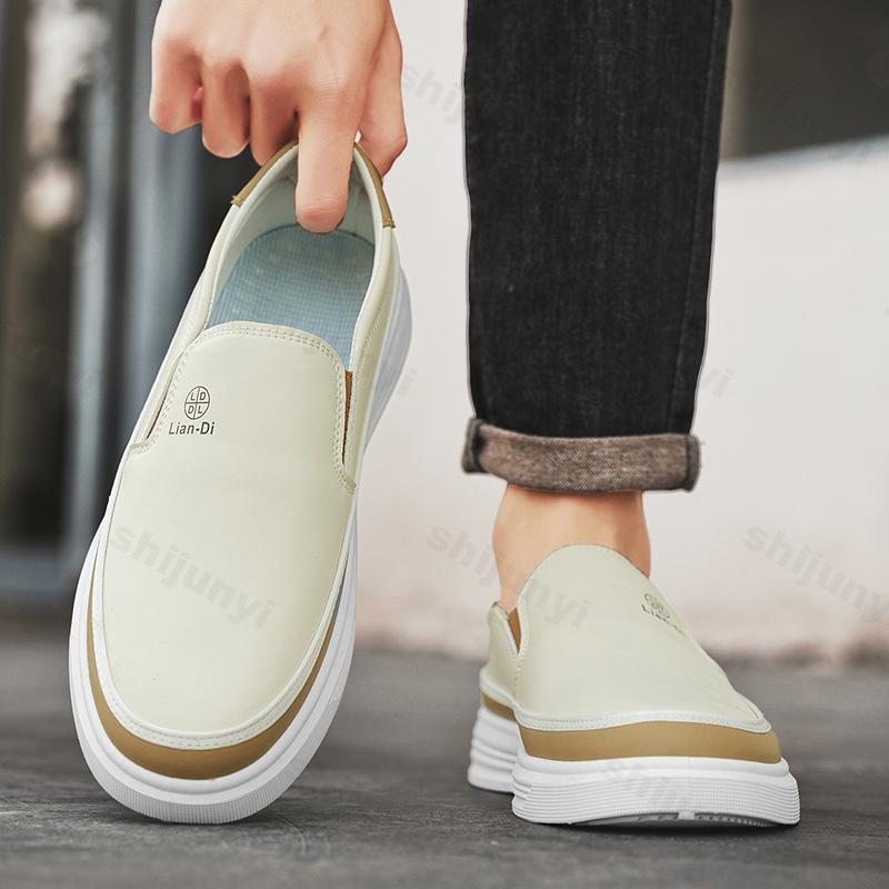 2026 Summer New Style Men's Fashi Casual Single Shoes Breathable Color Blocked Loafers Comfortable Slip  N slip Sneakers