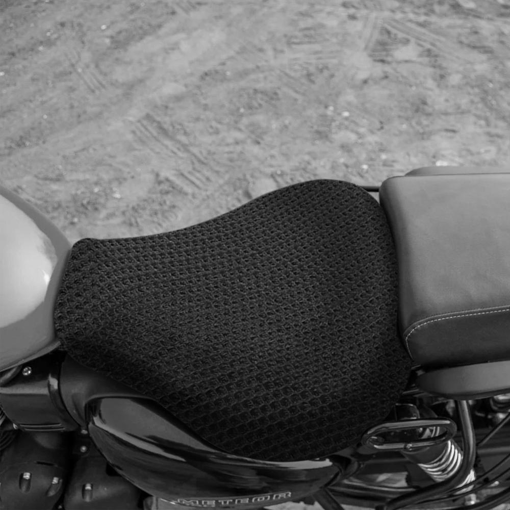 Meteor 350 Accessories Motorcycle Seat Cover for Royal Enfield Meteor350 2020-2023 3D Honeycomb Mesh Cushion Waterproof Nylon