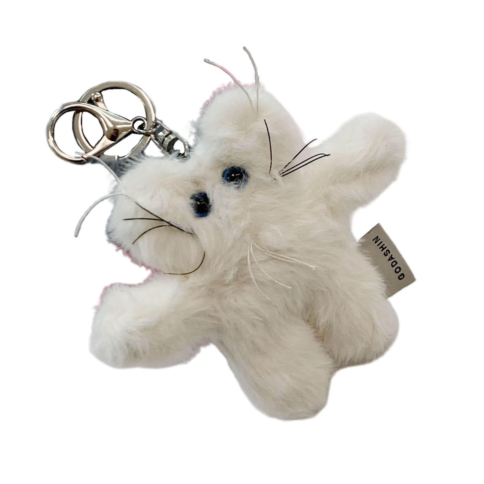 

Korean Bear Cute Plush Doll Keychain Ornament Women Handbag Decorations School Student Backpack Pendant Christmas Gift белый