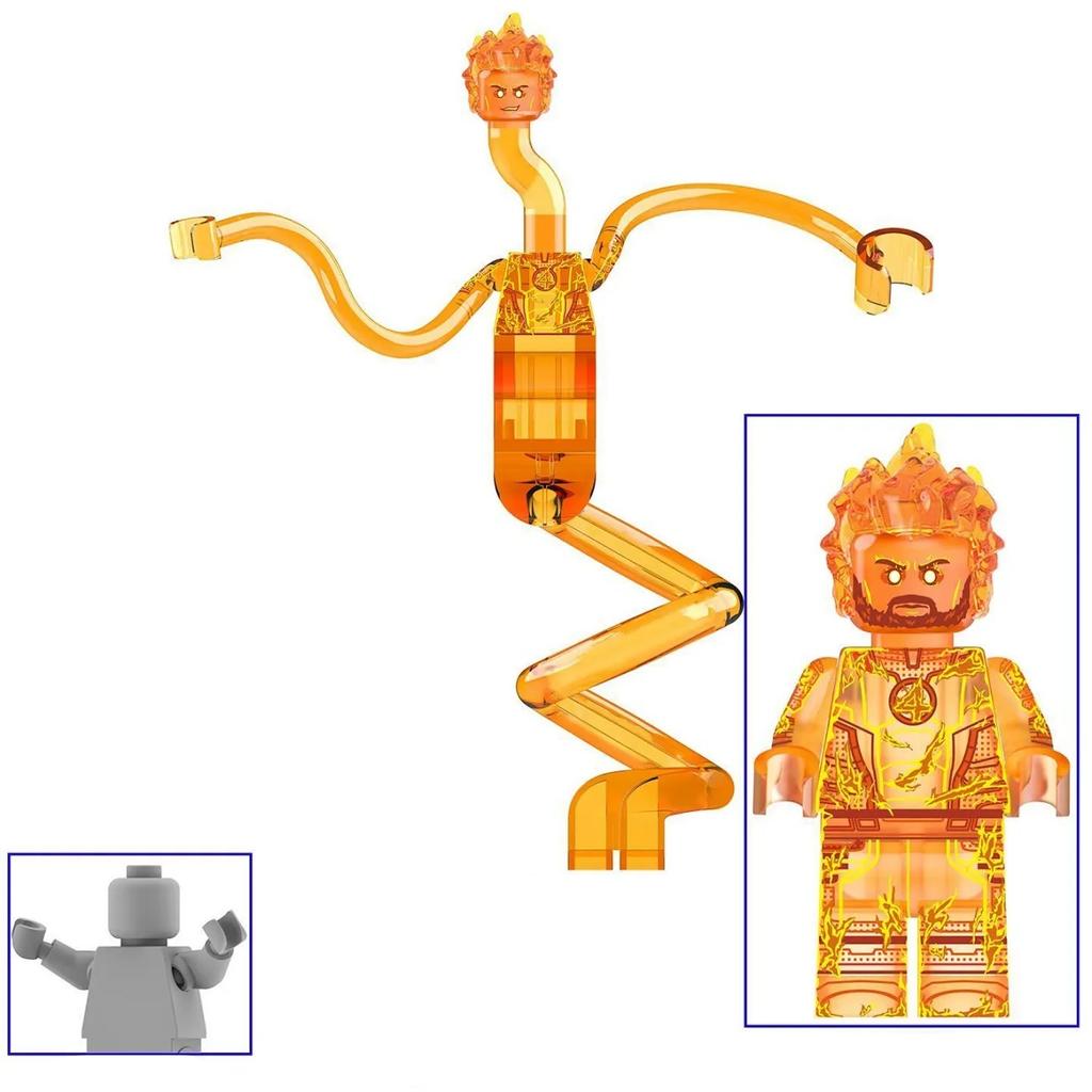 Hrdinové Stavební kostky Minifigurky Čtyři hrdinové Sestavené Dětské hračky
