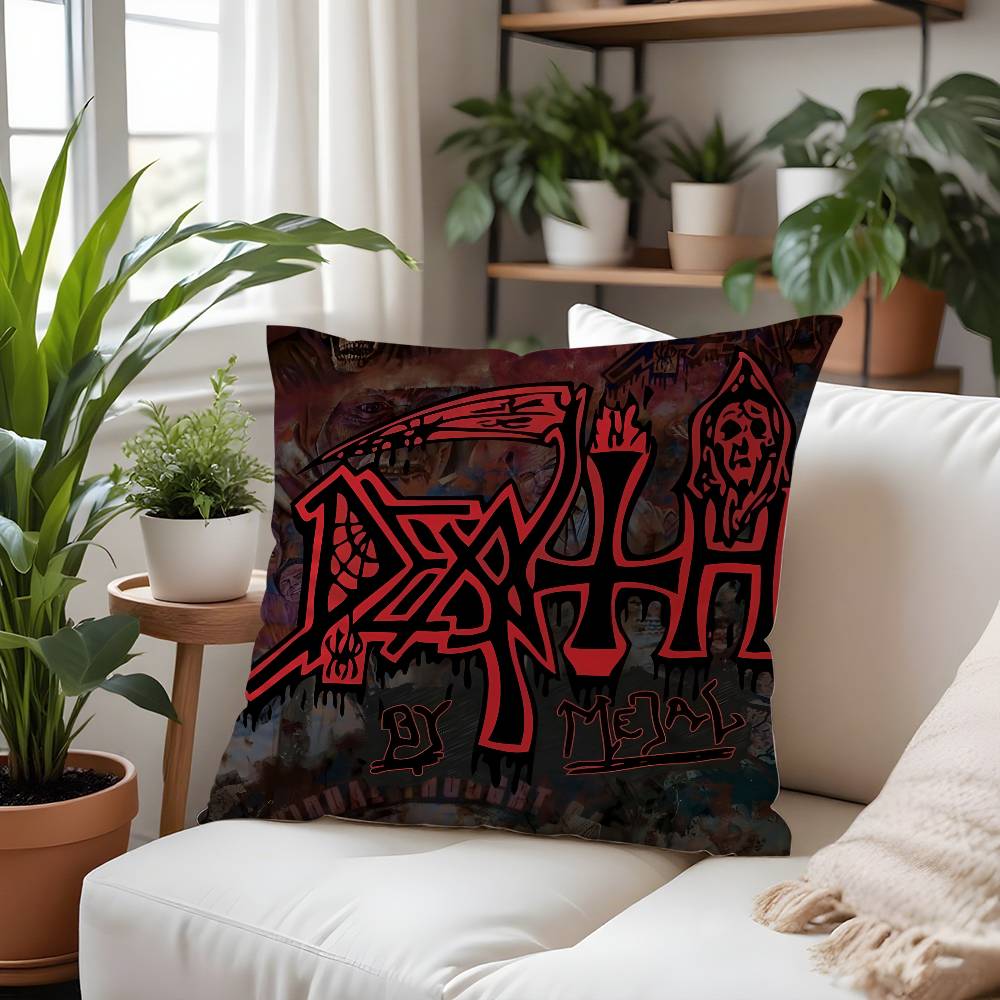 Rock Band-D-deaths Pillow Case  Plush Fabric Soft  Pillowcase Double Sided Print Cushion Cover Household Gifts