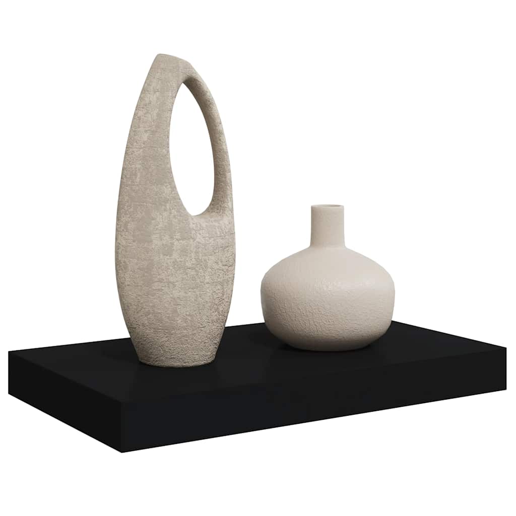 vidaXL Schwebendes Wandregal Schwarz 40x23,5x3,8 Cm MDF