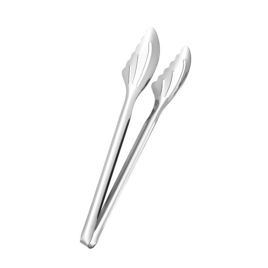 

Stainless Steel Serving Tongs with Slotted Heads BBQ Buffet Food Clips Heat-Resistant Rust-Proof Hollow Chuck Design Kitchen Utensils S серебряный
