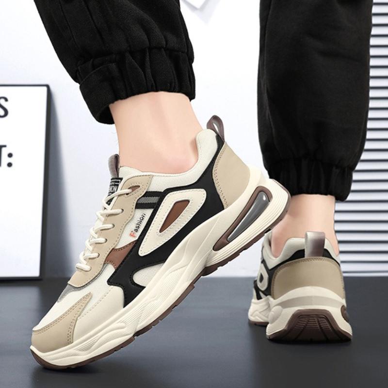 Platform Sneakers Men Versatile Running Shoes Fashion Breathable Men Walking Shoes Anti Slip Wear-resistant Casual Sport Shoes