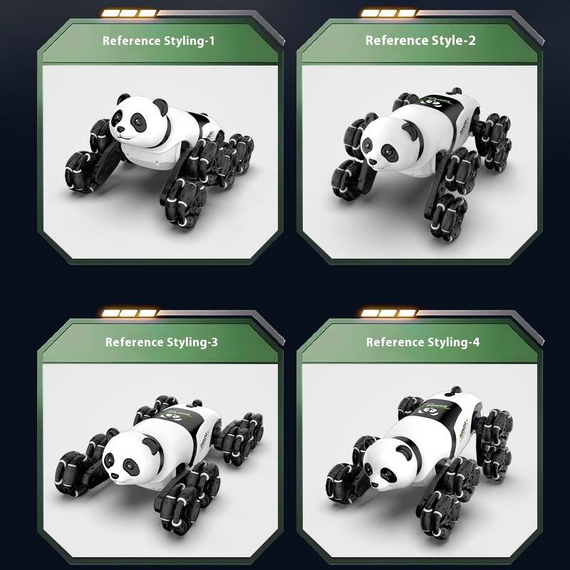 Remote Control Gesture-sensing Eight-wheel Drive Mechanical Stunt Panda Car 2.4GHZ Swing Arm Climbing Drifting Toy