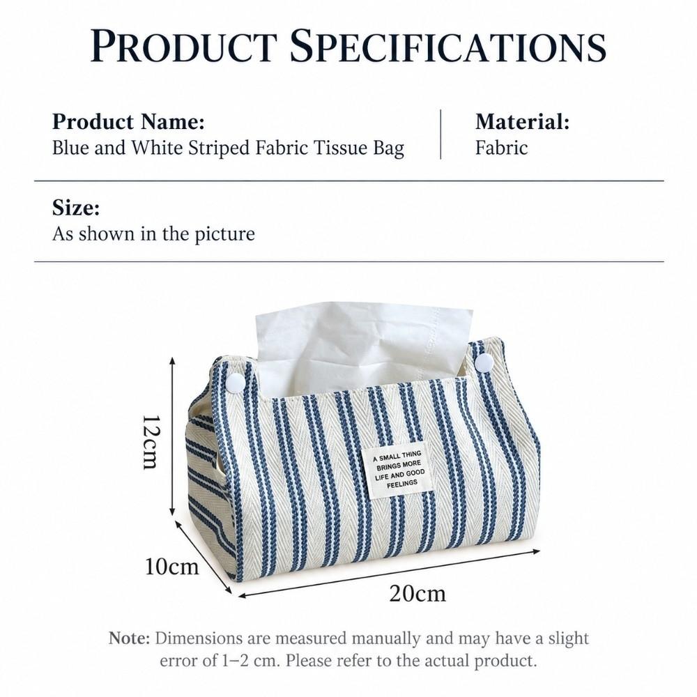 Fabric Tissue Storage Holder Dust Protection Facial Towel Bag Facial Tissue Bag Bedroom