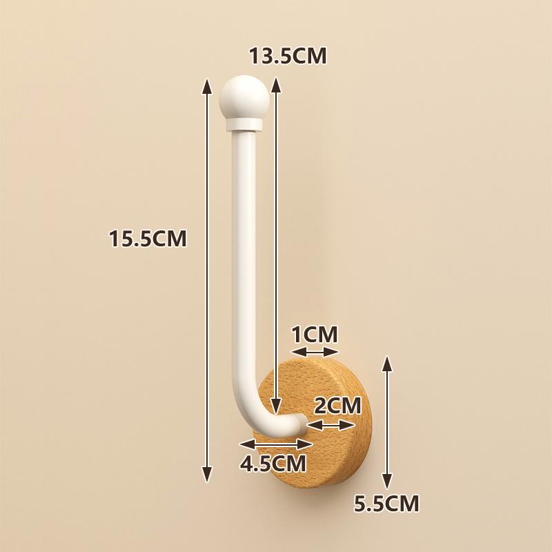 Solid Wood No-Drill Curtain Tieback & Hook - Windproof Holder for Windows & Doors