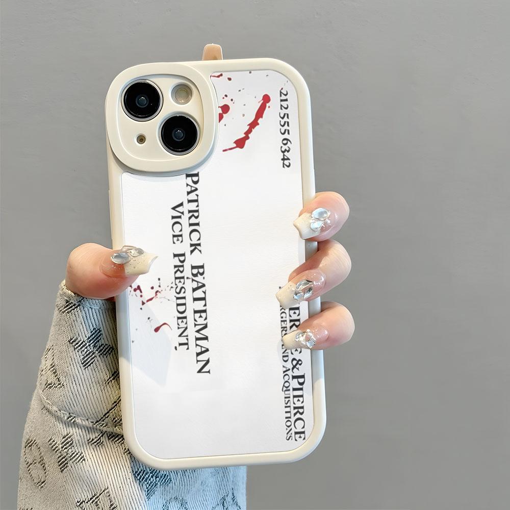 

Patrick Bateman Business Card Phone Case New 2025 Lambskin Silicone For IPhone 16 15 14 11 12 Gardener 13 Pro Max Mini X XR XS iPhone14
