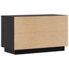 Vidaxl TV Cabinet, Black, 74X35X44 Cm, Solid Pine Wood