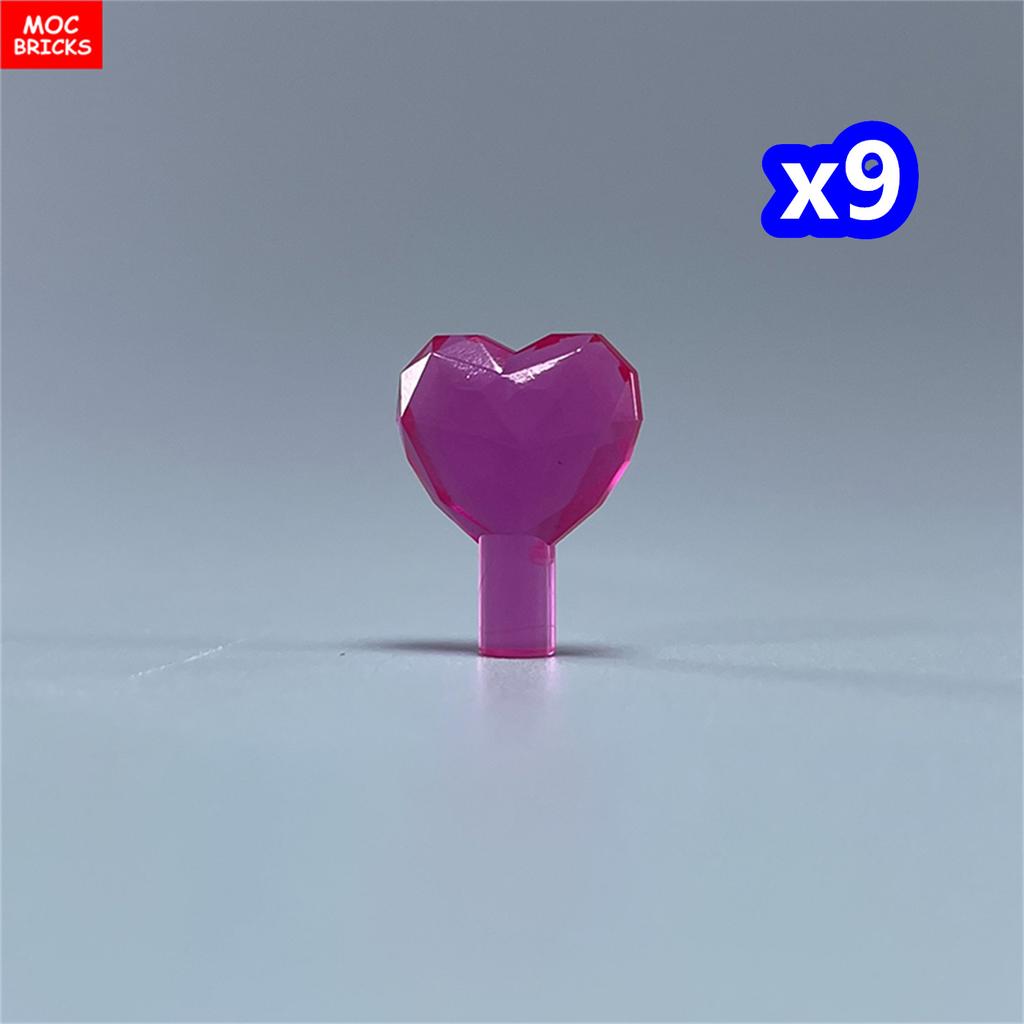 MOC Blocks Utensil Star Magic Wand 6124 Stick Love Heart Crown Bow Construction Bricks Part Playthings Accessories Princess Girl Dolls