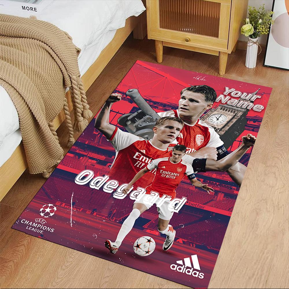 Arsenal Football Player Customizable Name Floor Mat Design for Study room Dormitory Foyer Outdoor Antislip Carpet Decorate Offices Spiritual Gift