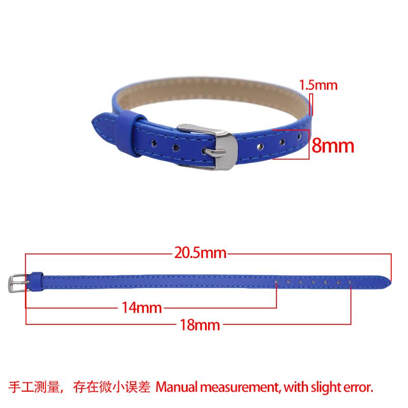 20pcs 8mm Genuine Real Leather Bracelet Wristband For Slide Letter Charms Women Men Jewelry Making Pet Collar DIY Accessories