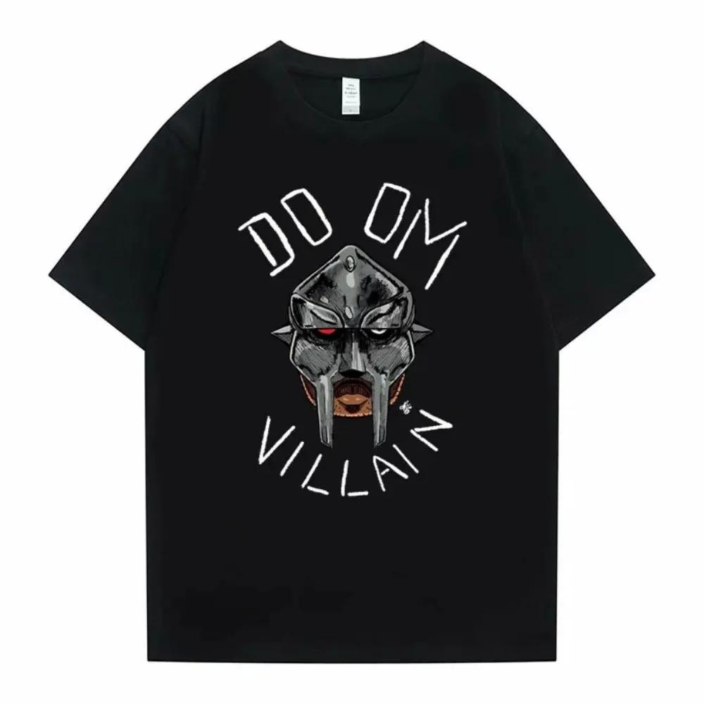 Zpěvák Mf Doom Madlib Madvillain Oboustranné grafické tričko Topy Pánské volné hip-hopové tričko Muži Ženy Fleece Bavlněná trička
