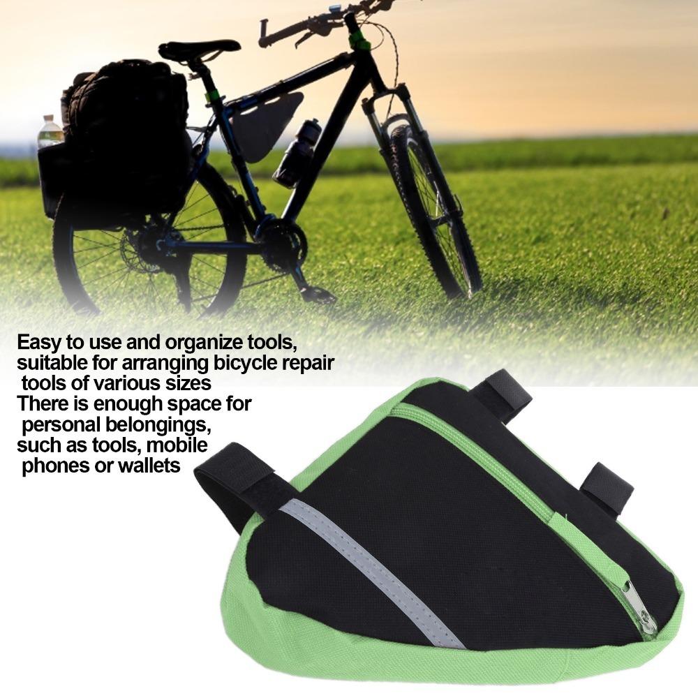 Quick Installation Bike Bag 600D Nylon Fabric Triangle Bicycle Bag  Folding Bike Use