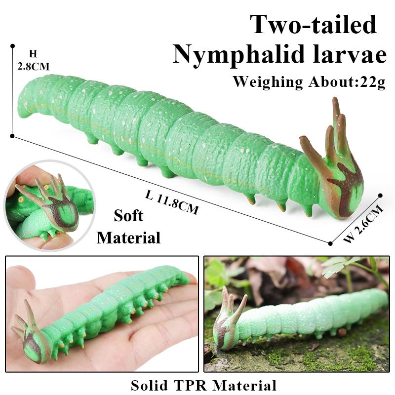 Oenux Insect Animal Wild Reptile Model Soft TPR Mantis Lizard Chameleon Housefly Gekko Action Figures Halloween Trick Kid Toy