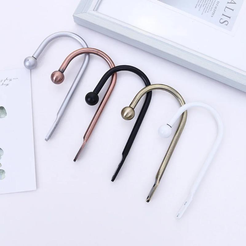 2 Stück Retro Eisen Einfacher Rundkopf U-förmiger Wandhaken Vorhangzubehör Schlafzimmer Küche Badezimmer Haken mit Schraube 2023