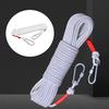 Safety Rope with Double Buckle Emergency Escape Rope Outdoor Camping Wear Resistant Climbing Rope Safety Protection Accessories