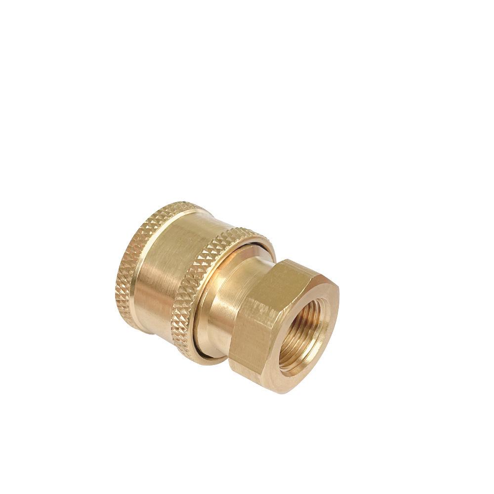Stainless Steel Quick Connect Kit: NPT3/8 High-Pressure Washer Adapter with Male/Female Threads