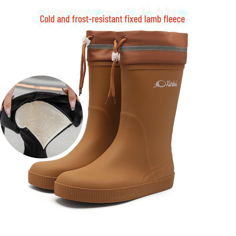 Trendige Damen- & Herren-Halbrohr-Wasserdichte Rutschfeste Regenstiefel - Verschleißfeste Gummischuhe für Arbeit & Autowäsche