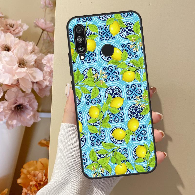 Mediterranean Lemon For Huawei Nova 12i 8i 11i 12s 9 10 SE Y60 Y70 Y90 Y72 Y73 Y61 Y91 P60 Pro P30 P40 Lite Case