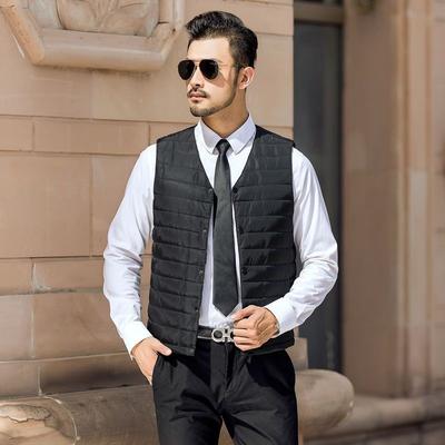 Novo Colete Casual Sem Mangas Masculino para Usar por Fora Colete Quente Idosos de Meia-idade Colete Espesso