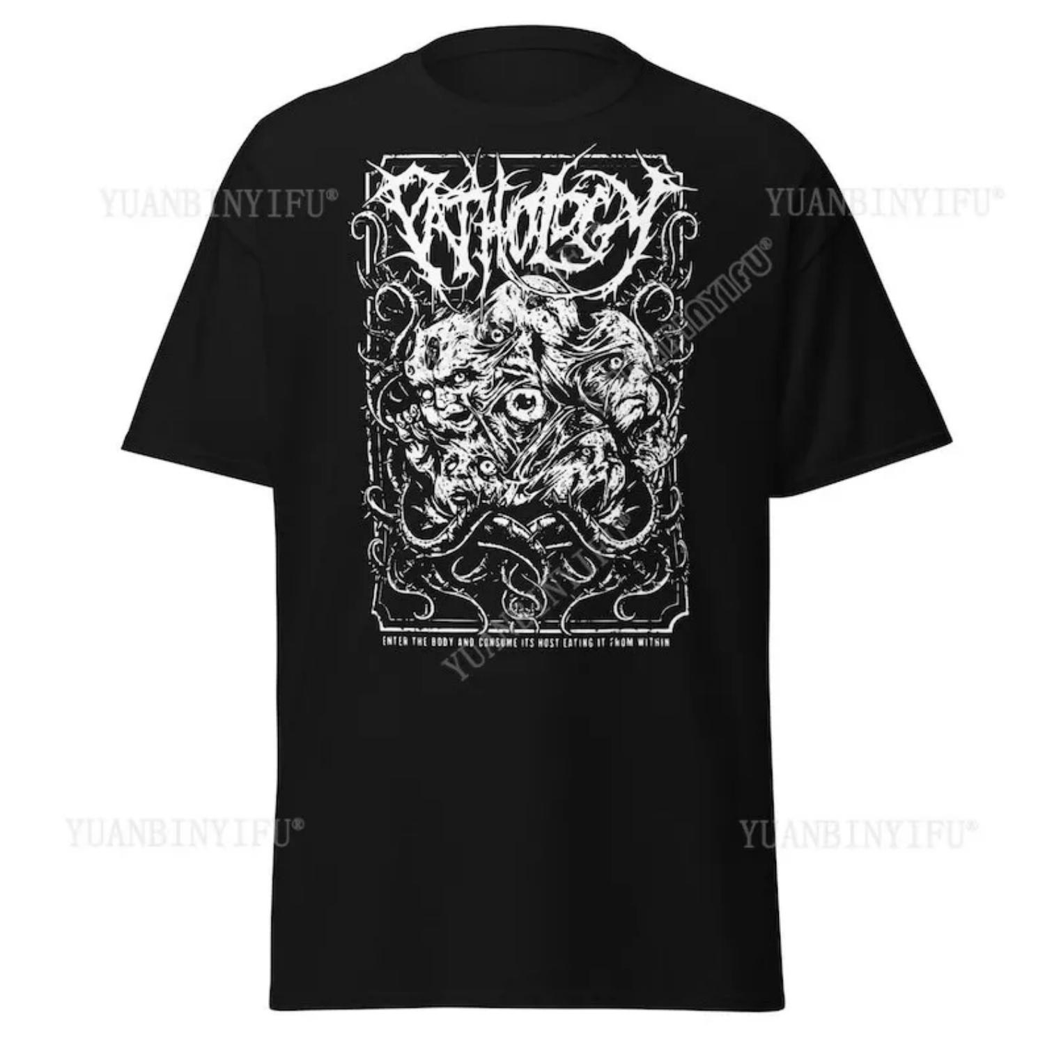 

Pathology Band T-shirt Heavy Metal Goregrind Band Fashion rock music fans gifts Streetwear Tees Short Sleeve Merch rock S чёрный