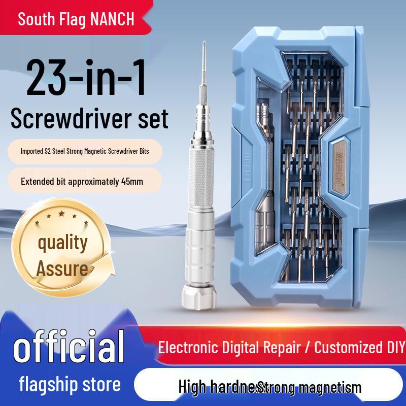 23-in-1 Precision Screwdriver Set - S2 Steel, Candy Blue for Drones, Computers, Phones, and Digital Repairs 23-in-1 Candy Blue