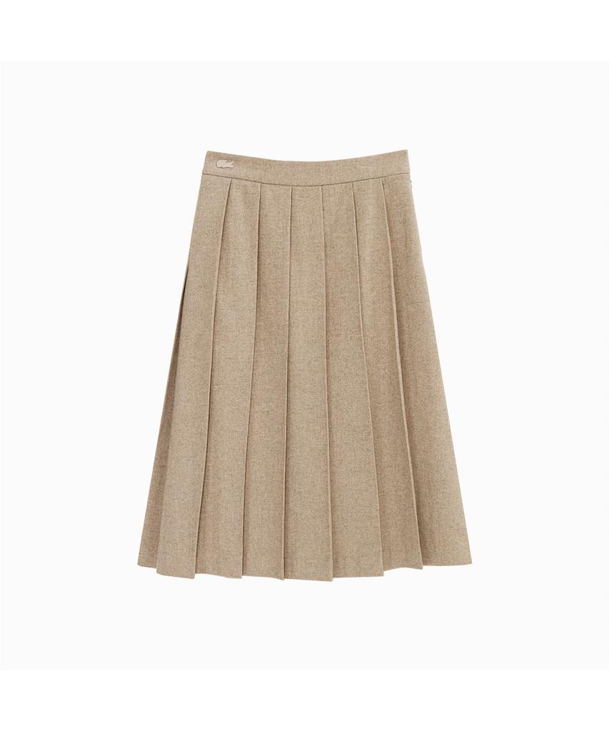 Lacoste Women'S Wool Pleated Midi Skirt Jf427E-55N Dpc