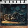 Retro Motorcycle Garage Workshop Theme Backdrop Vintage Hot Car Garage Party Decorations Nostalgic Photography Background Gifts2657