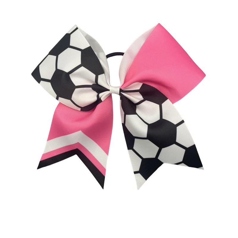 European Popular World Cup Double Color Bow Hair Tie for Kids