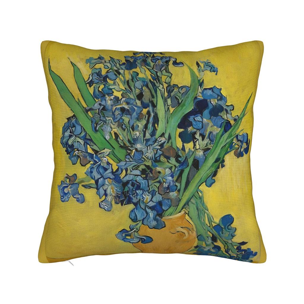Van Gogh Wheatfield with a Reaper Pillowcase Cushion Cover Gift Oil Painting Throw Pillow Case Cover Home Wholesale 45*45cm