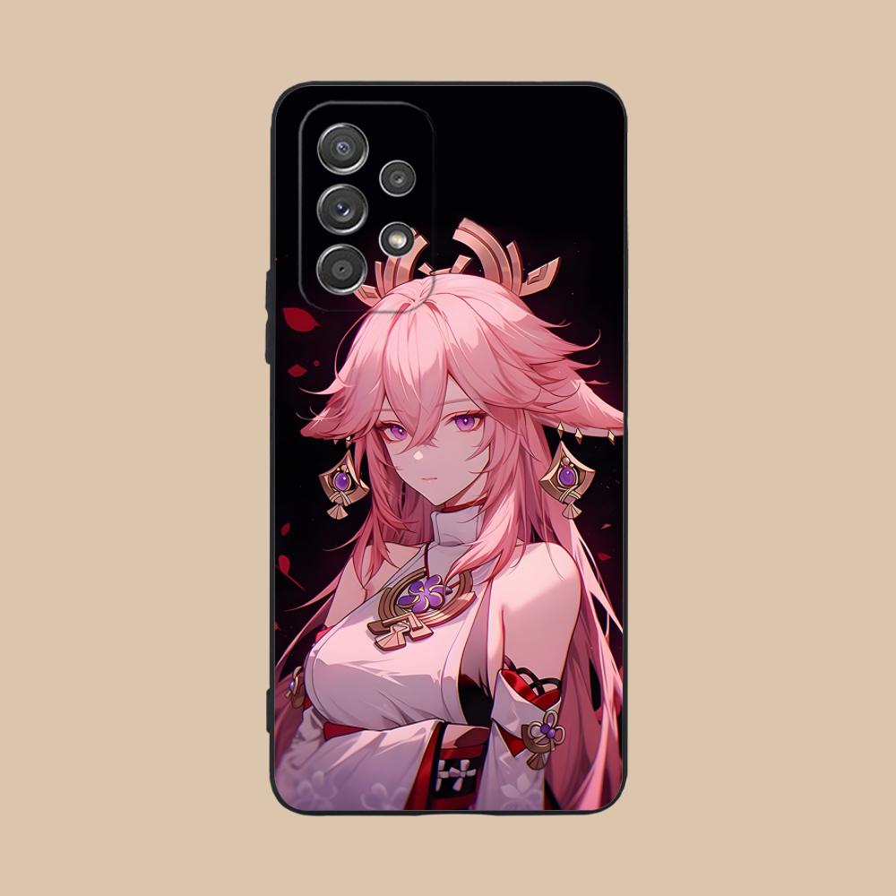 

Game GI Miko Matte TPU Mobile Phone Case for Samsung Galaxy M55 54 42 35 34 33 32 23 22 15 14 13 12 F55 5G Colorful Cover Galaxy F04