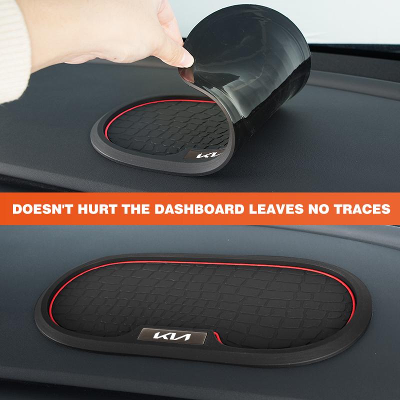 JUNT9 Car Anti Slip Mat Phone Holder Non-Slip Pad Car Accessories For KIA K5 K2 Optima Soul Spectra Niro Cadenza Sephia Carens