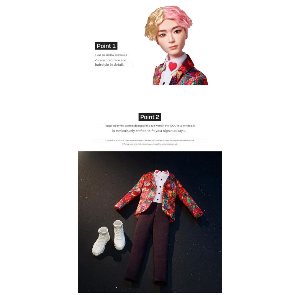 Oficjalna Lalka Mody BTS Zestaw 7 Sztuk Mattel Gadżety BTS Lalka Przegubowa Idol Produkt do Pakowania Prezentów