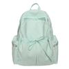 Bowknot Bow Backpack Solid Color Student School Bag Fashion Drawstring Rucksack  Outdoor Use