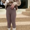 Girls' Fashionable High-Stretch Fleece-Lined Tights Winter Children's Versatile Thickened Thermal Leggings Baby Stylish Casual Trousers