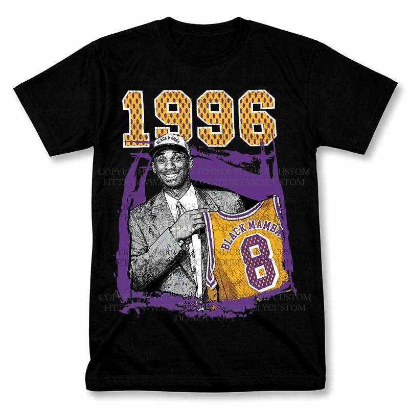 Kobe Bryant 1996 Black Mamba Graphic T Shirt Vintage Style Basketball Fan Tee S