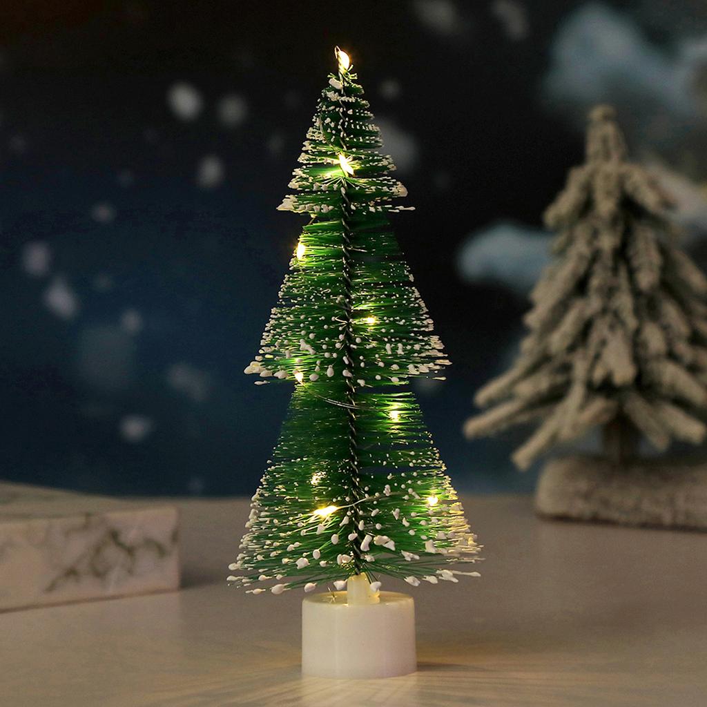 Christmas Tree With  Needles Christmas Decorations Colorful Luminous Night Light Desktop Ornaments Gifts
