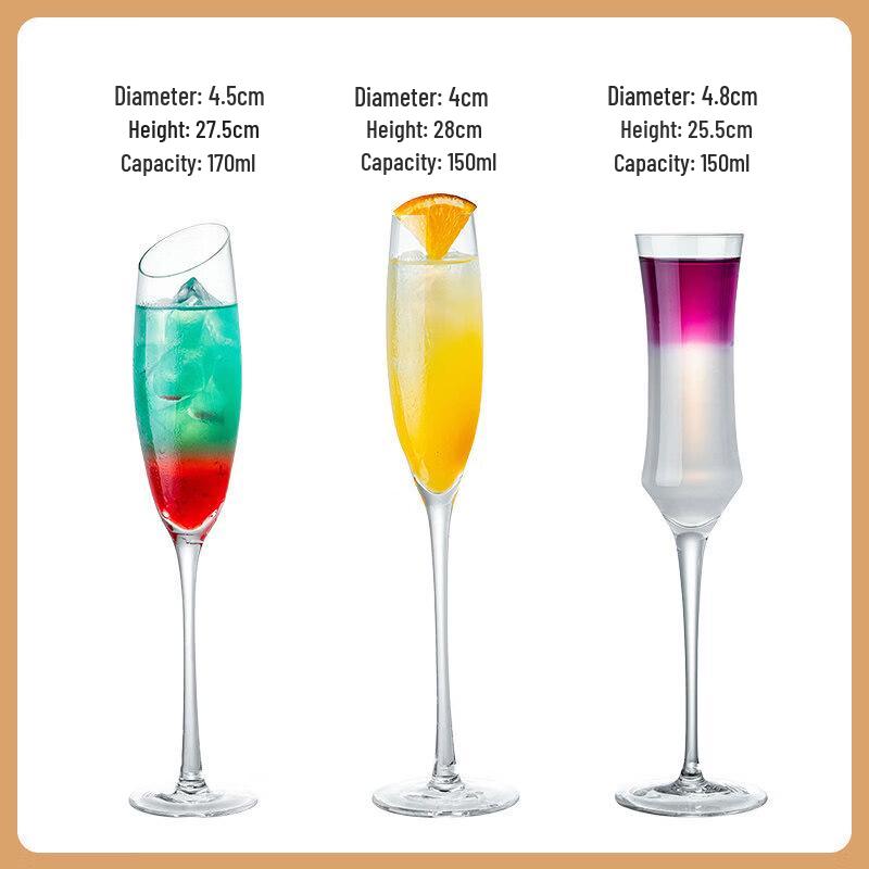 Star-marked Crystal Champagne Flute Set (Pair)
