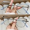 Fashion Women Men Rhinestone Anti-Blue Light Glasses Ultra Light Cat Eye Small Frame Optical Eyeglasses Office Computer Glasses