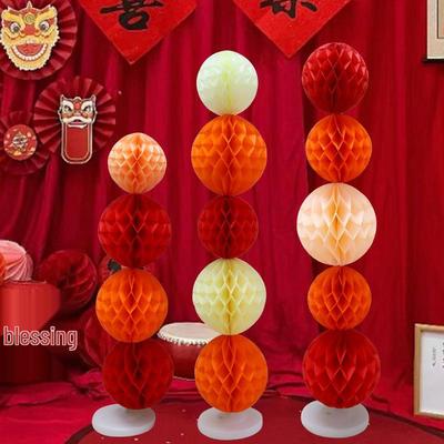 Chinesische Neujahrslaterne in Wabenform als Dekoration für Geburtstage und Foto-Requisiten