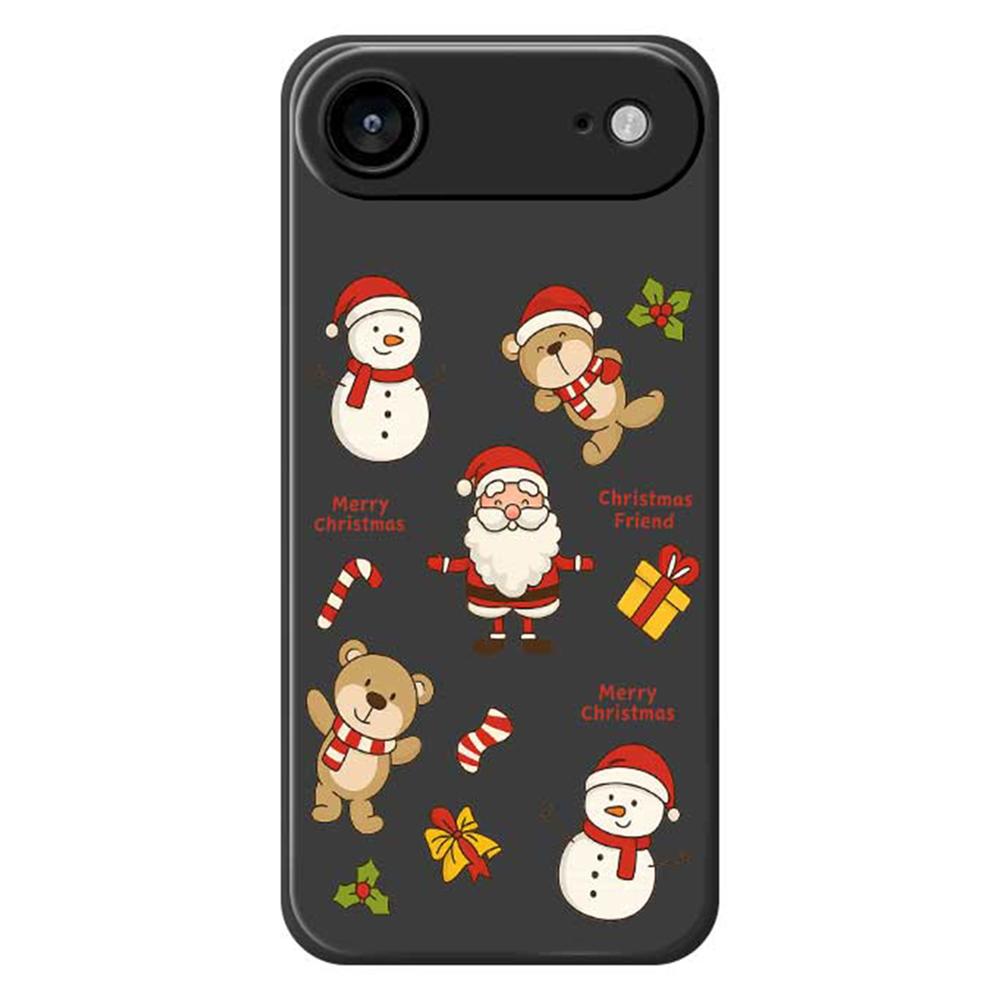 Für iPhone 17 Air Hülle Weihnachten Freunde Musterdruck Gerade Kante TPU Handy Rückseite