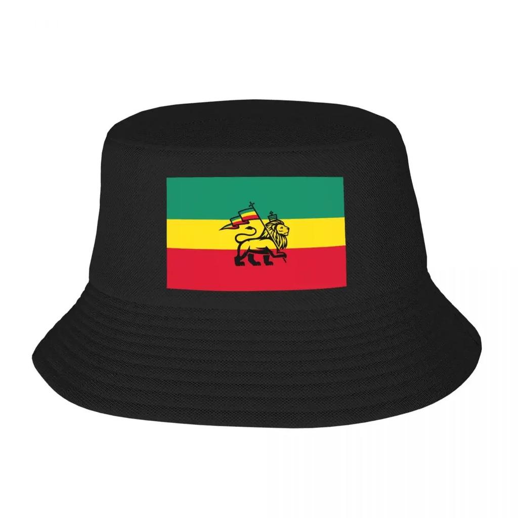 New Custom Unisex Jamaica Rasta Judah Lion Rastafari Flag Bucket Hat Beach Sun Summer Camping Hat