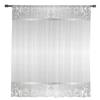 Silver Plant Flower European Style Tulle Sheer Curtains for Living Room Decor Window Curtain for Bedroom Voile Organza Drapes