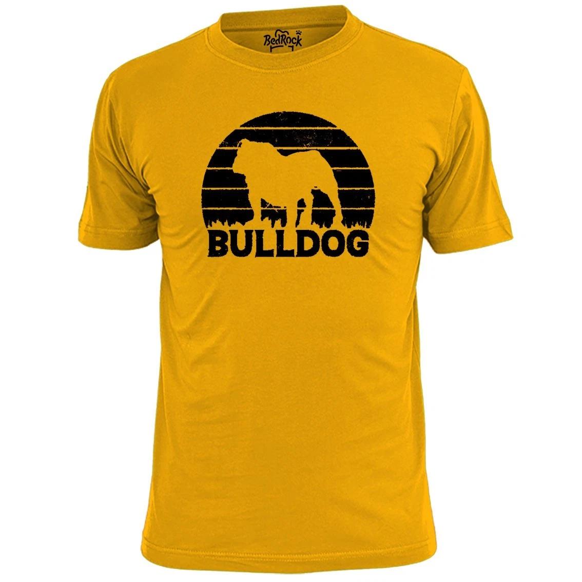 Mens Bulldog Logo T shirt Dog Hound Pooch S
