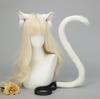 Cats Costume Accessories Cats Ear Headband Plush Tail Anime Cosplay Outfit for Women Masquerade Halloween Role Play