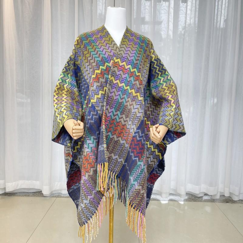 Colorful Tassel Ethnic Shawl: Versatile Yunnan Travel Wrap for Women