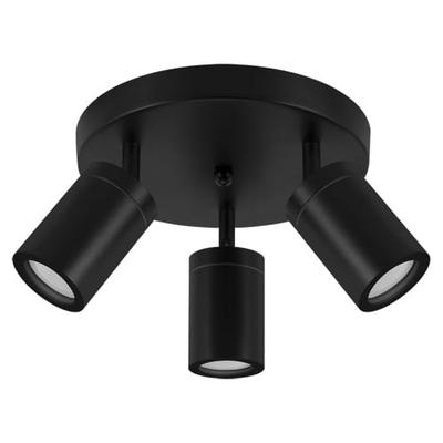Wand-Deckenleuchte Badezimmer schwarz IP44 beweglich TENOR GU10 3x20W Ideus 04075