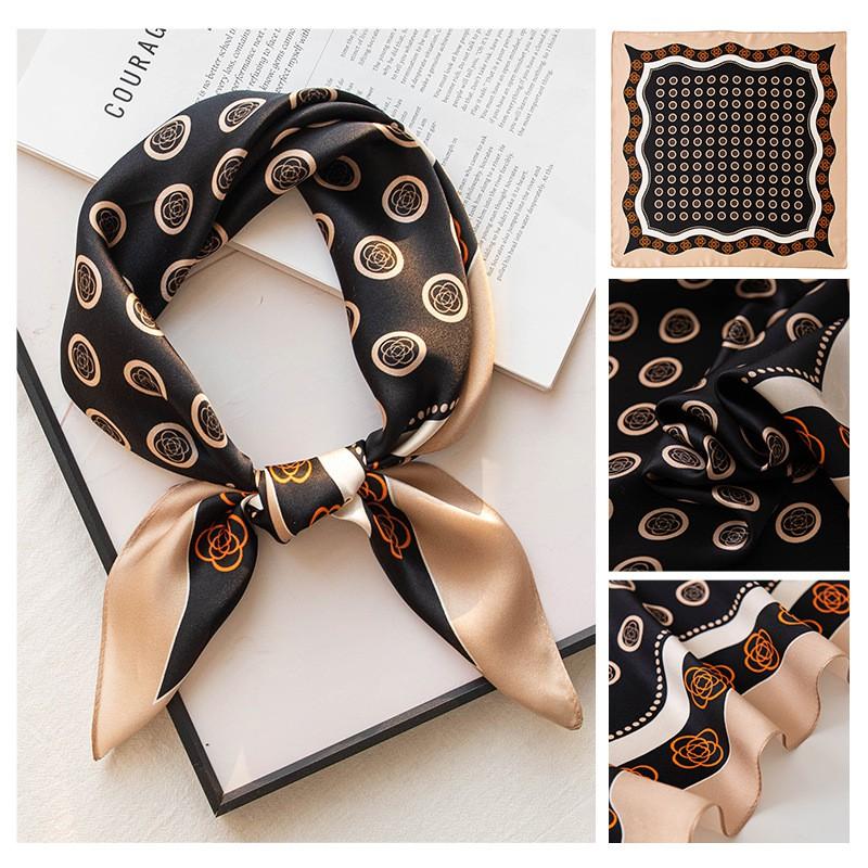 Womens Silk Scarf Printed Neck Wrap Fashion All-match Shawl 2026