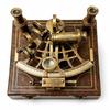 Nautical Brass J. Scott Ship Sextant with Wooden Box, Working Navigation Instrument, Maritime Collectible, Antique Brass Sextant Gift